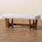 Baxton Studio Theo Mid-Century Beige Upholstered Walnut Finished Bench 159-9834 - alternate 6